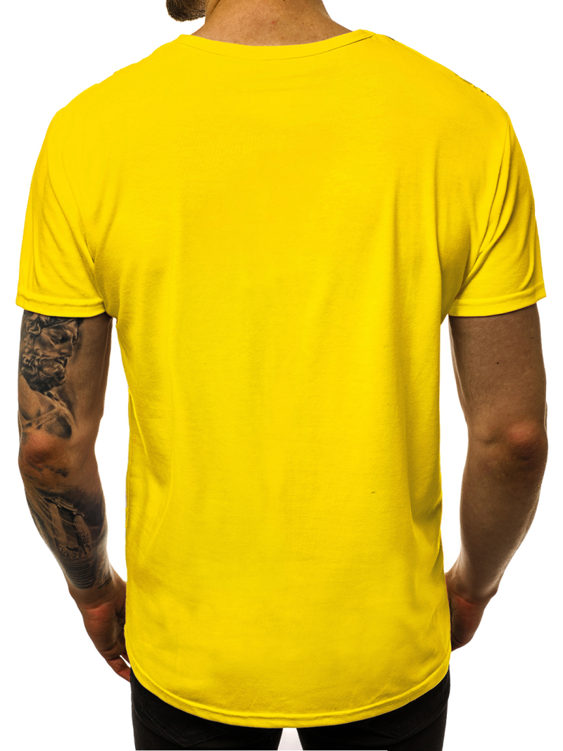 Camiseta de hombre amarillo OZONEE JS/KS1998