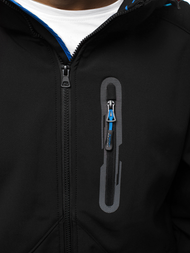 Chaqueta de hombre negro-azul OZONEE GE/12263Z