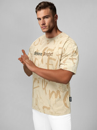 Camiseta de hombre beige OZONEE O/YN2/621Z