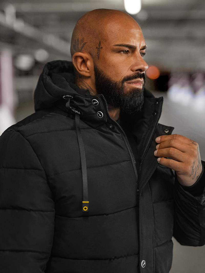 Chaqueta de hombre negra OZONEE JS/57M7503/392