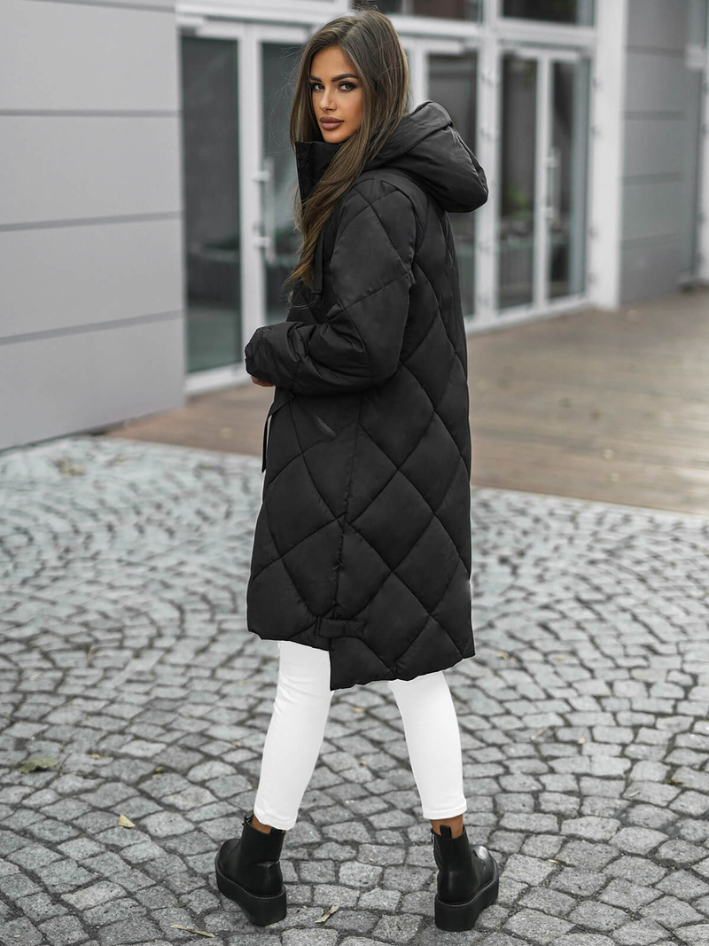 Chaqueta de mujer negra OZONEE JS/5M3168/392Z