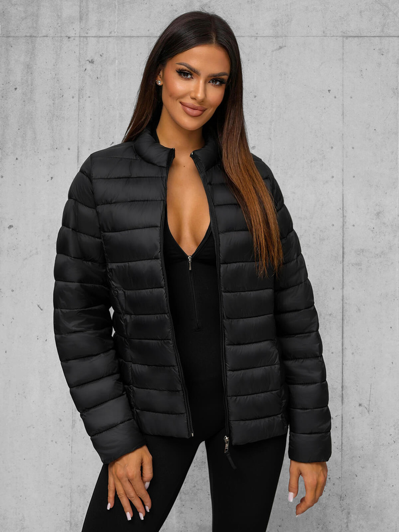 Chaqueta de mujer negra OZONEE JS/11Z8170Z