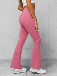 Leggings para mujer con piernas anchas rosa-oscuro OZONEE JS/17K588/111