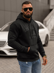 Sudadera de hombre negra OZONEE JS/8B1356/3