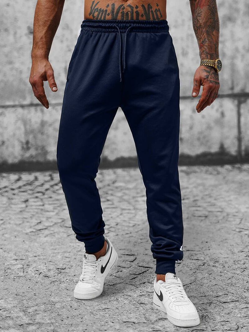 Pantalón de chándal de hombre azul marino OZONEE JS/8K166