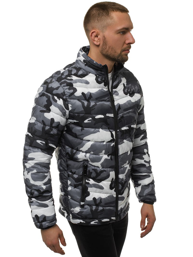 Chaqueta de hombre gris-camuflaje OZONEE JS/SM80Z
