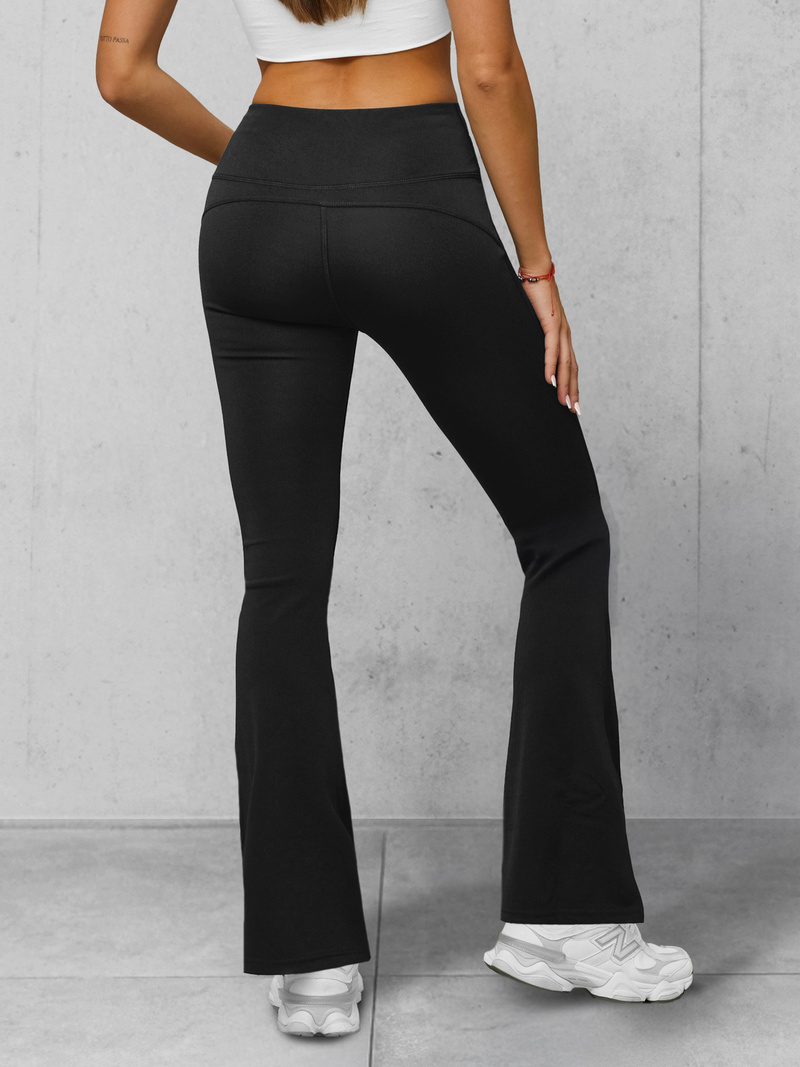 Leggings para mujer con piernas anchas negras OZONEE JS/17K570/3