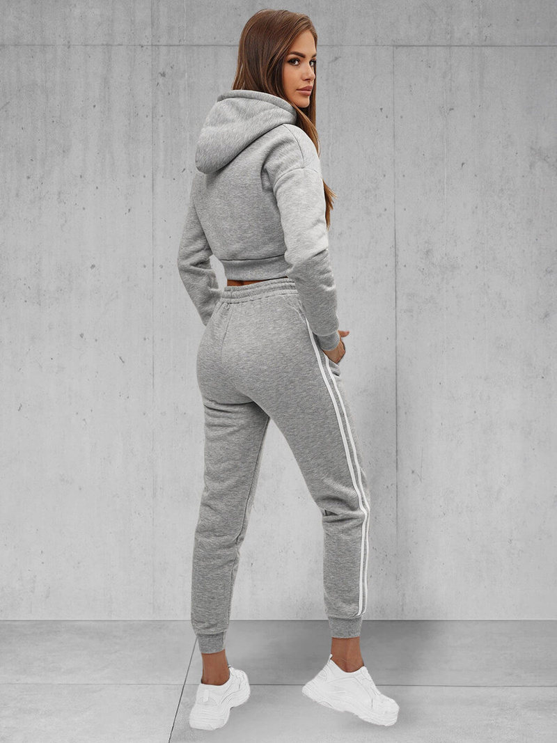 Conjunto de chándal de dos piezas gris ZONEE JS/8C67/2Z