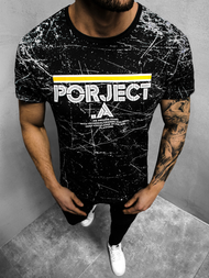 Camiseta de hombre negra OZONEE JS/SS10917Z