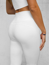 Leggings para mujer con piernas anchas blancos OZONEE JS/17K588/1