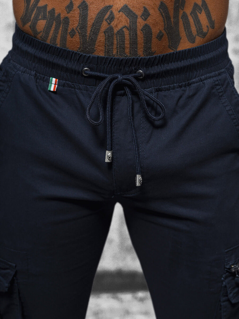 Pantalón chino jogger de hombre azul marino OZONEE NB/MP0201BS