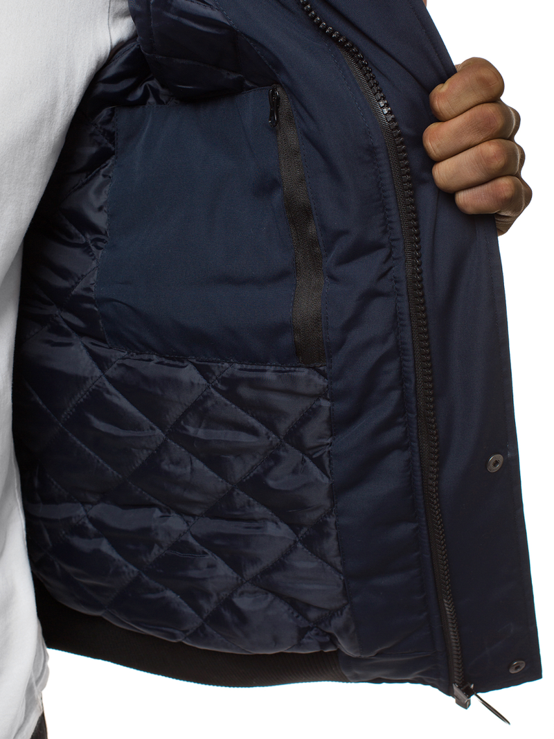 Chaqueta de hombre azul marino OZONEE JS/2019005
