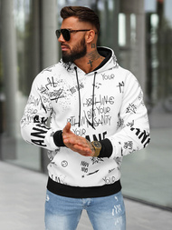 Sudadera de hombre blanca OZONEE JS/8B1229/1