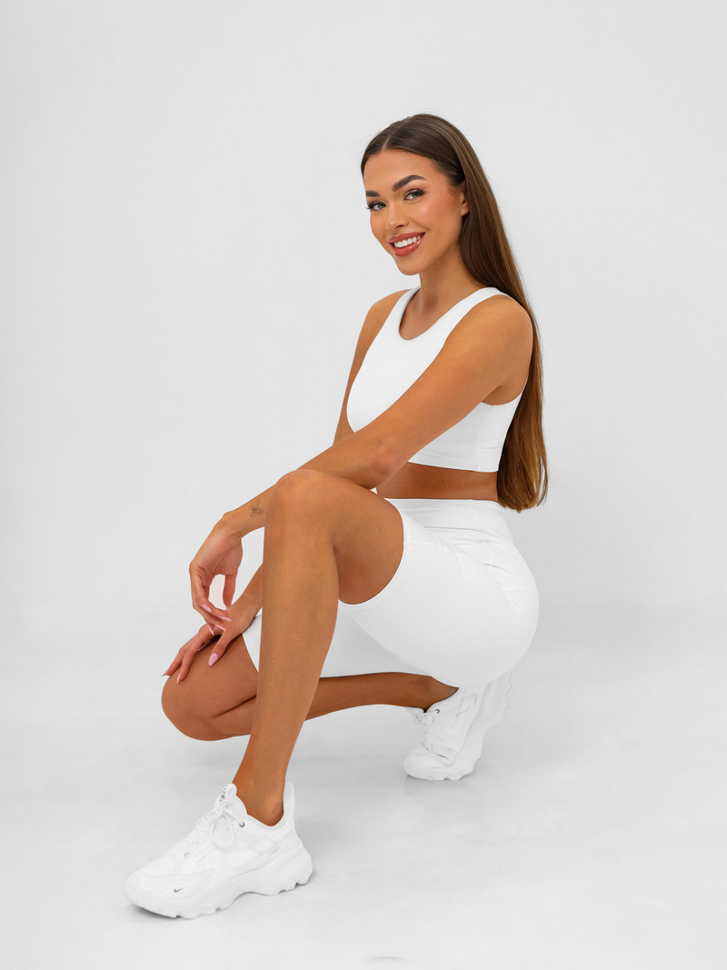 Leggins mujer cortos blancos OZONEE JS/17K583/1