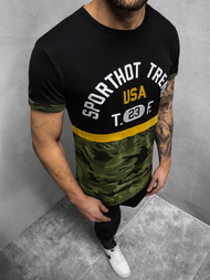 Camiseta de hombre negra OZONEE JS/SS10983Z