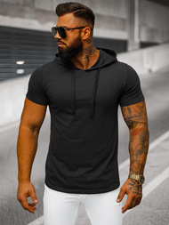Camiseta de hombre negra OZONEE JS/8T89/3