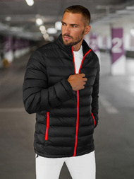 Chaqueta de hombre negra/2 OZONEE JB/JP1111Z