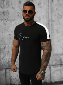 Camiseta de hombre negras OZONEE O/P1180