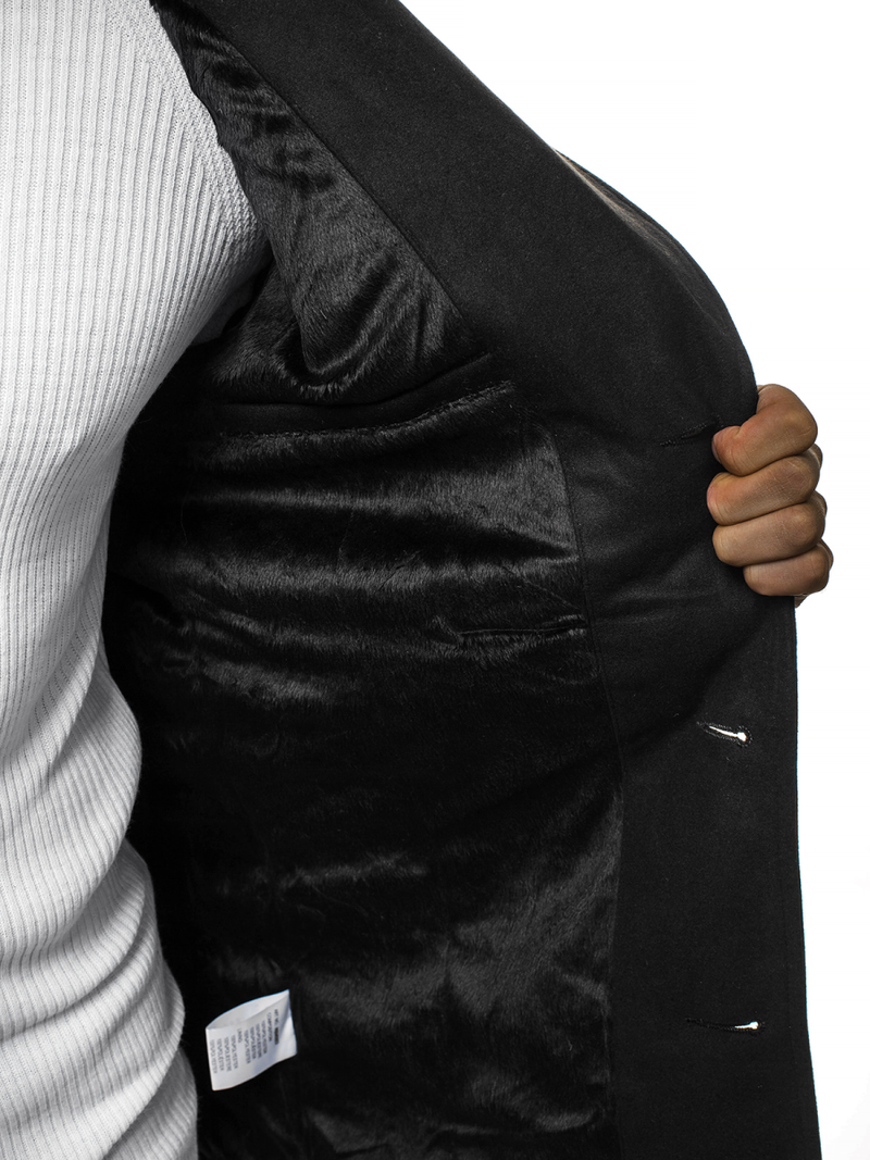 Abrigo de hombre negro OZONEE N/5922Z