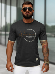 Camiseta de hombre negras OZONEE O/QQ1535