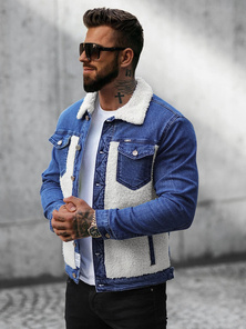 Chaqueta vaquera de hombre sherpa azul OZONEE NB/MJ533BZ
