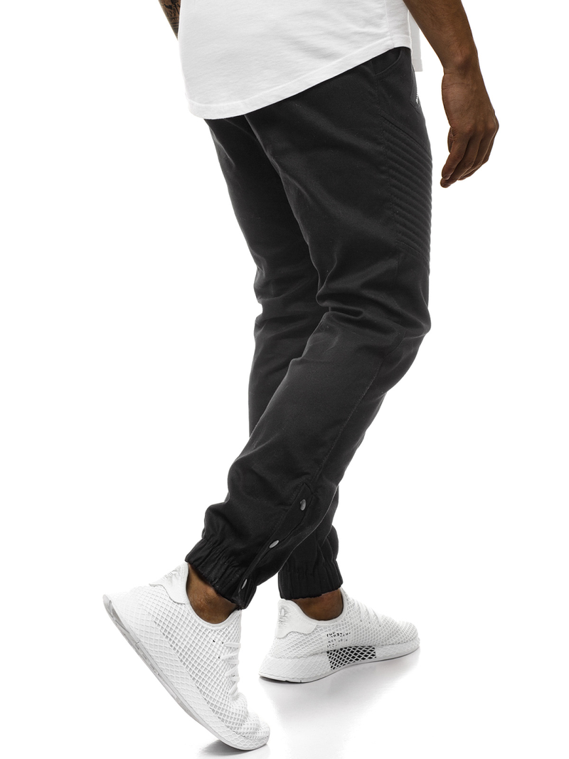 Pantalón chino jogger de hombre negro OZONEE A/0952