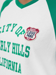 Camiseta de mujer blanco-verde OZONEE JS/R62493