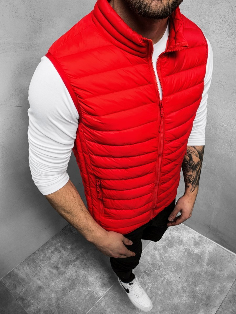 Chaleco de hombre roja OZONEE JS/LY32Z