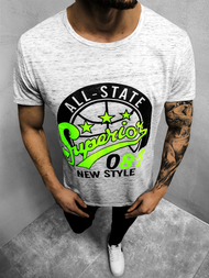 Camiseta de hombre gris OZONEE JS/KS2043Z