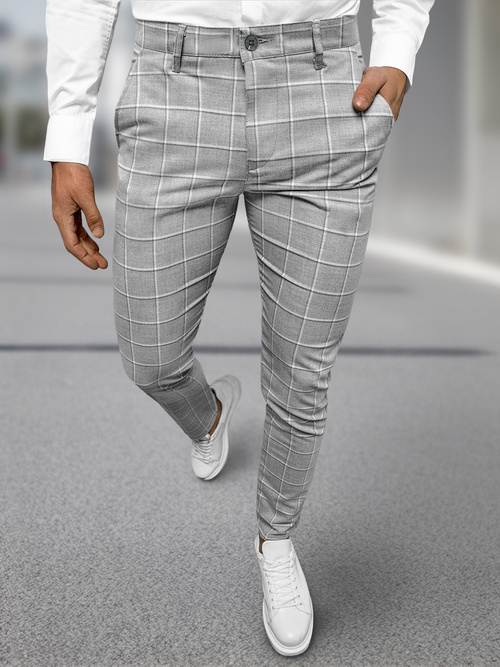 Pantalón chino de hombre gris OZONEE DJ/5522Z