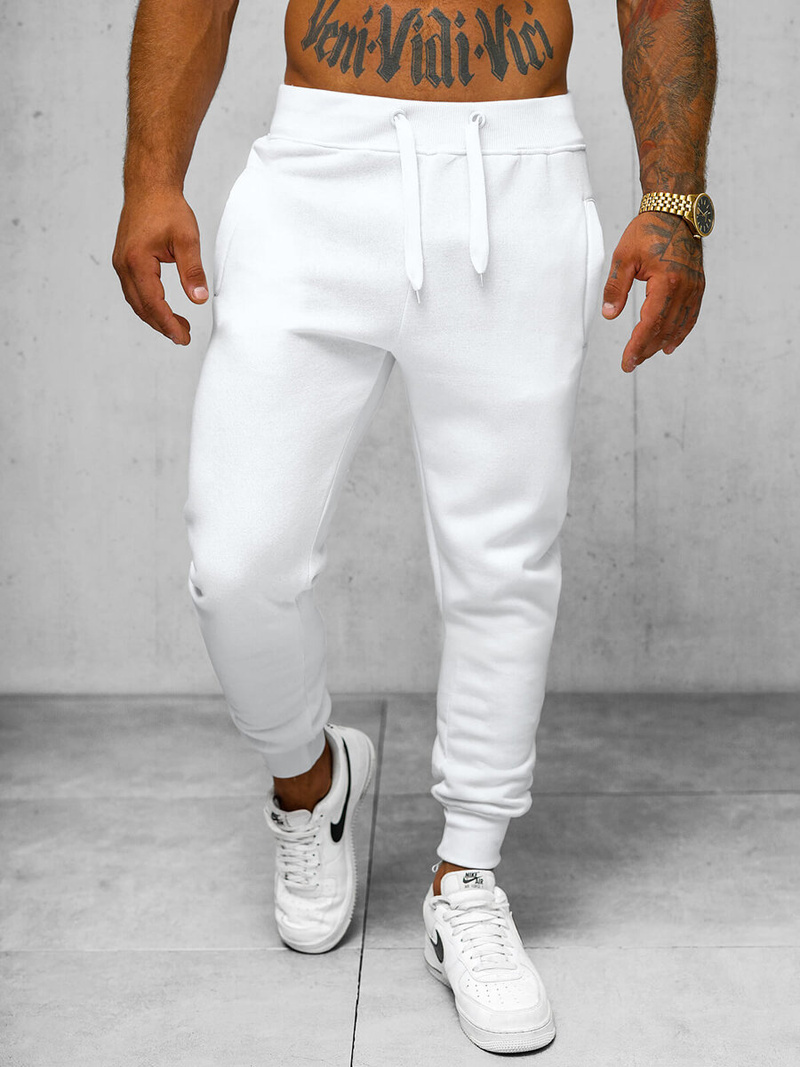 Pantalón de chándal de hombre blancos OZONEE JS/XW01Z