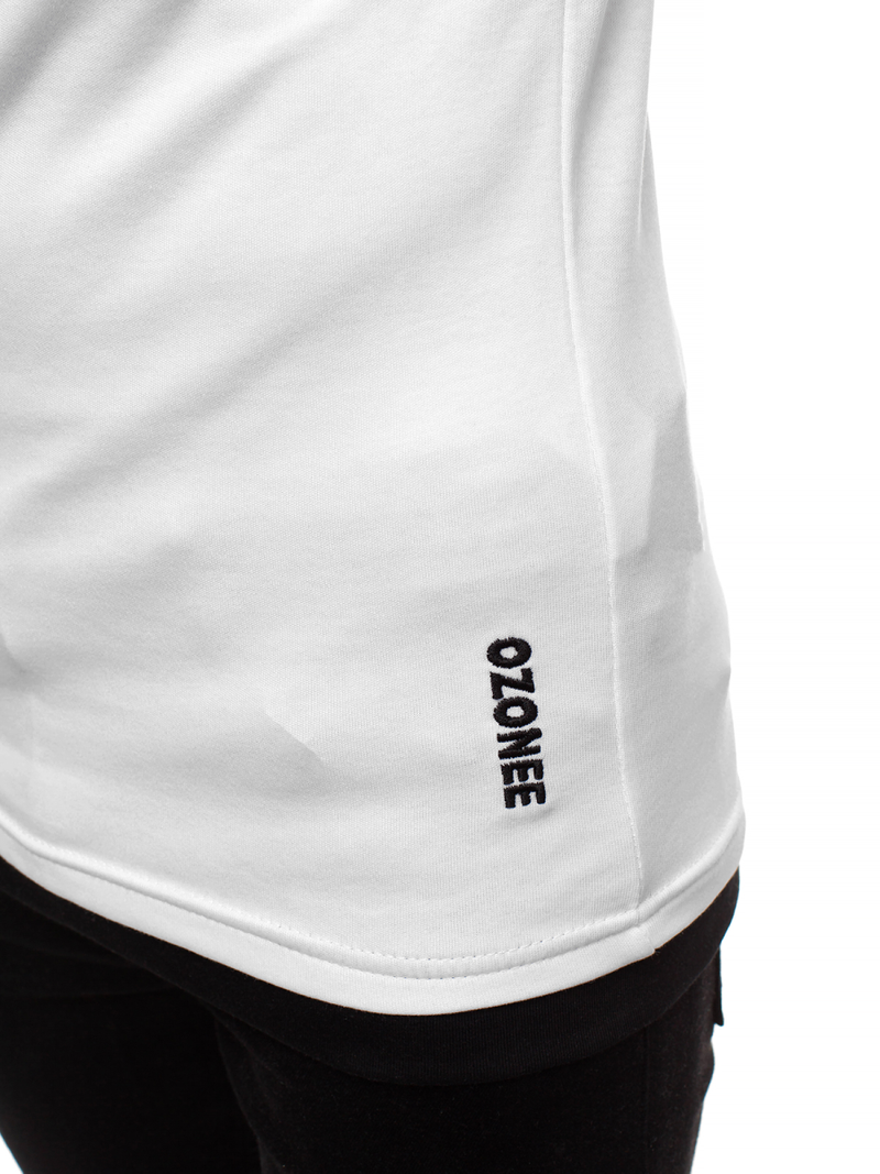 Camiseta de hombre blanca OZONEE O/1273Z