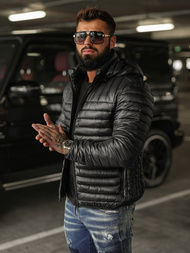 Chaqueta de hombre negra OZONEE JS/16M9336/392BZ