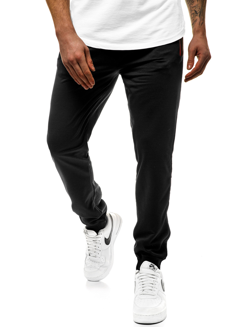 Pantalón de chándal de hombre negro JS/XW007S