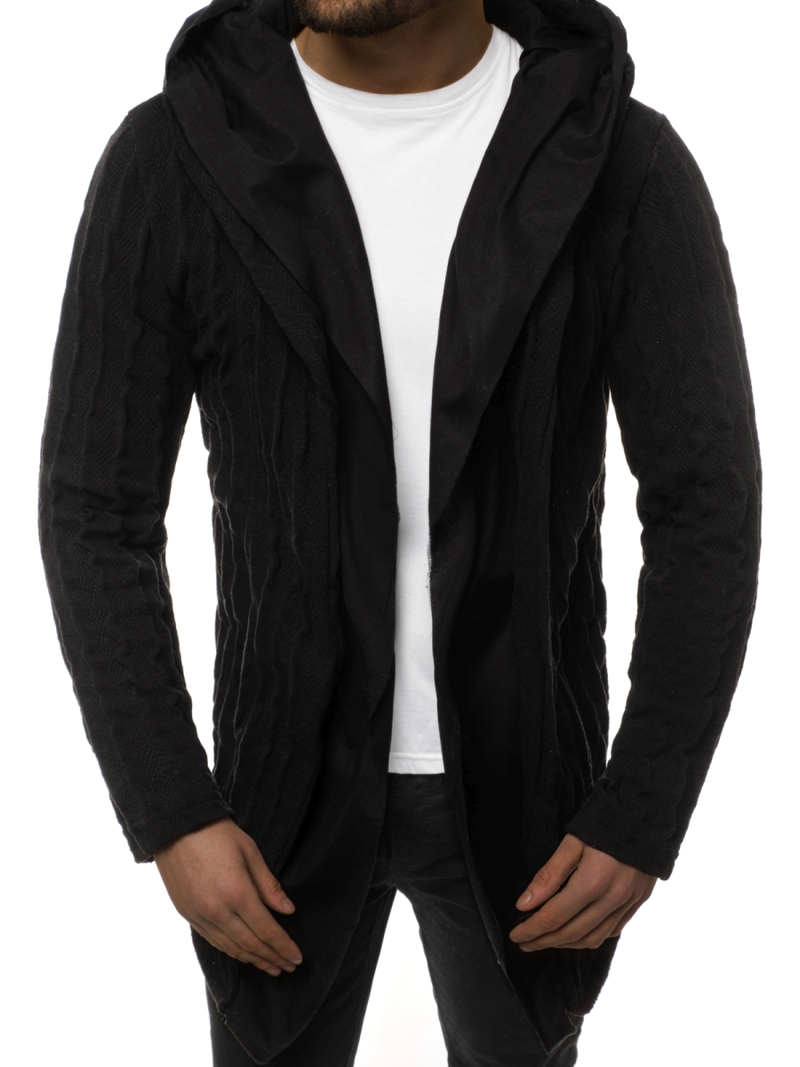 Sudadera de hombre negra OZONEE MACH/2138