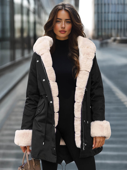 Chaqueta de mujer en negra OZONEE JS/M763/392Z