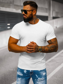 Camiseta de hombre blanca OZONEE JS/712005Z