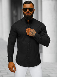 Camisa de hombre negra OZONEE O/V121