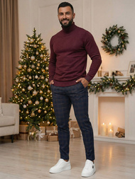 Pantalón chino de hombre azul marino OZONEE DJ/5632Z