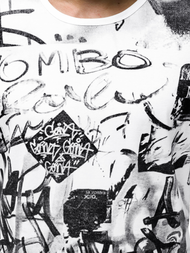 Camiseta de hombre blanca OZONEE JS/KS1987Z