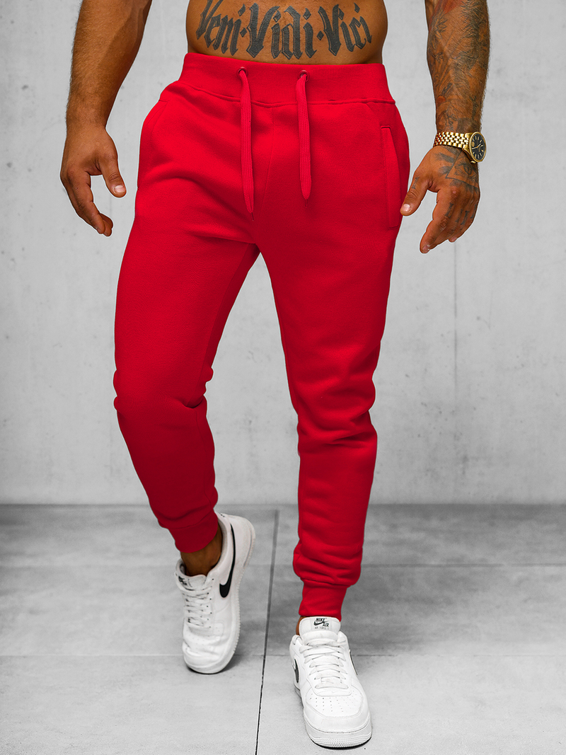 Pantalón de chándal de hombre rojo OZONEE JS/XW01Z