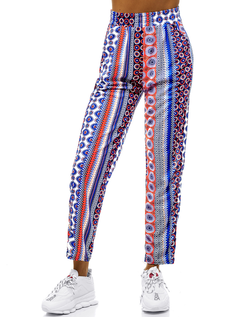 Pantalones de mujer azul/naranja OZONEE JS/1017/B69