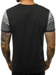 Camiseta de hombre negra OZONEE JS/KS2058