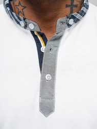 Polo de hombre blanca OZONEE O/DA803