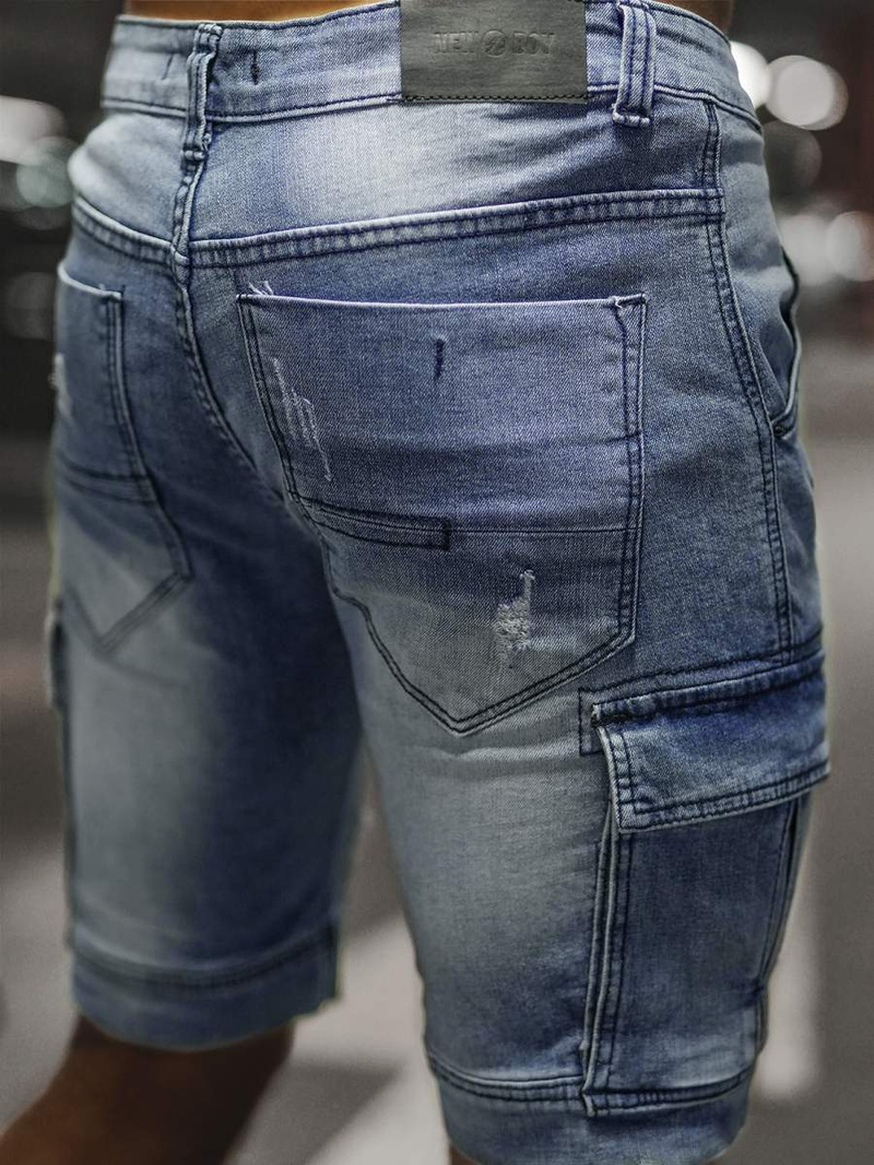 Pantalón corto de hombre azul claro OZONEE NB/MP0039BCZ