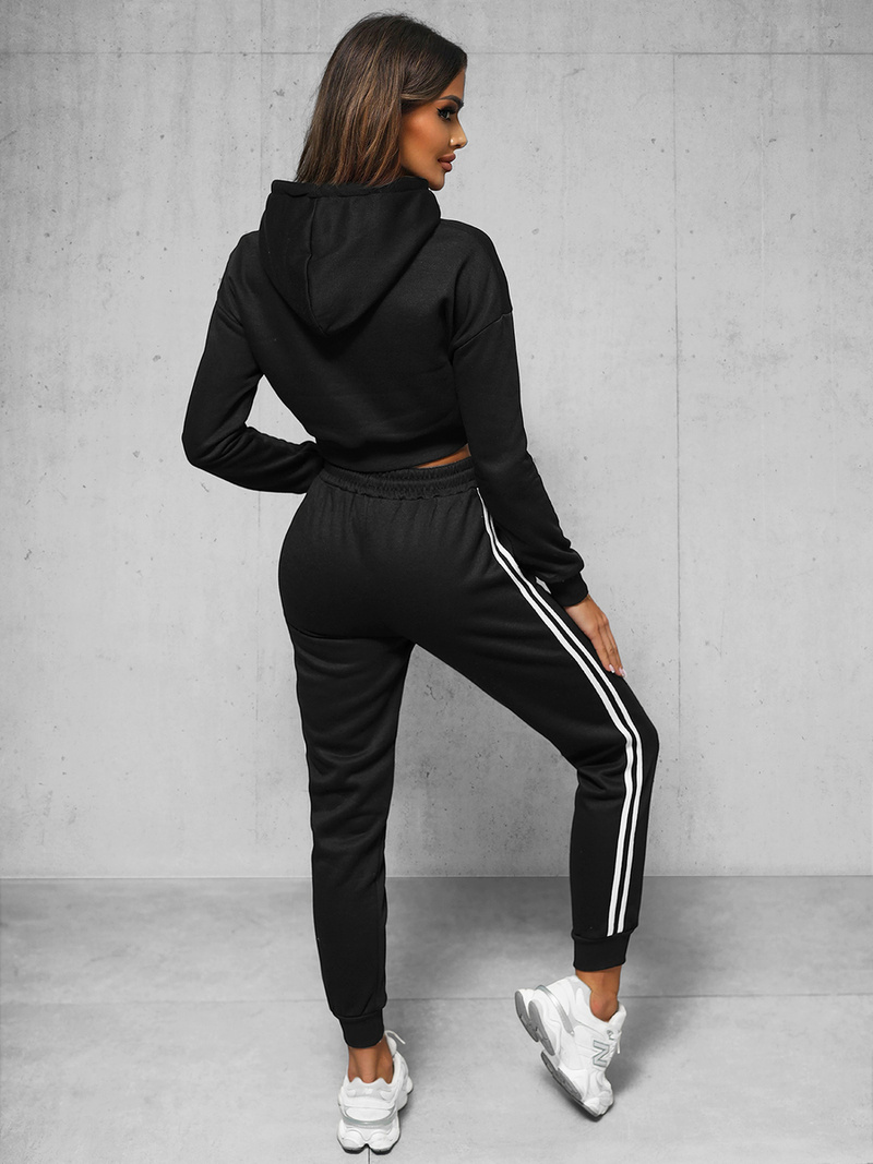 Conjunto de chándal de dos piezas negro ZONEE JS/8C67/3