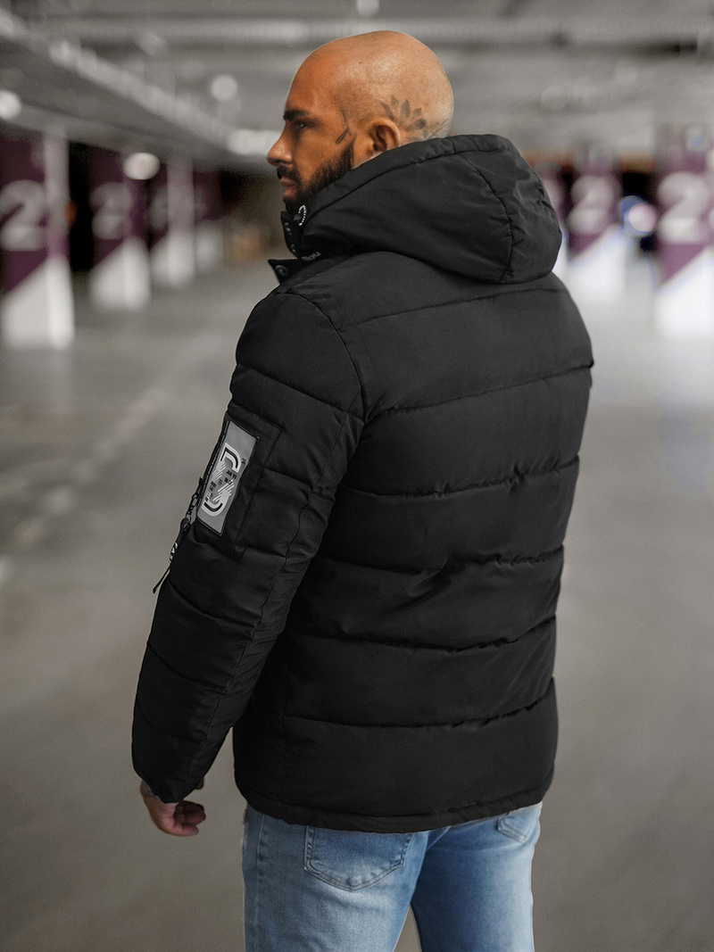 Chaqueta de hombre negra OZONEE JS/57M7503/392