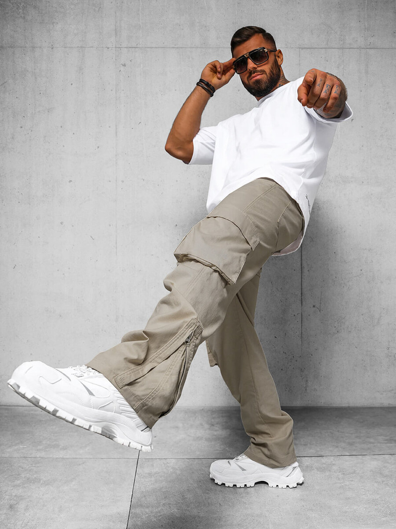 Pantalón de hombre gris OZONEE O/G3016Z