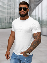 Camiseta de hombre blanco OZONEE O/QQ1389