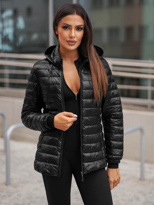 Chaqueta de mujer negra OZONEE JS/16M9102/392